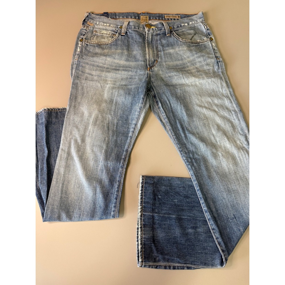 Vintage Citizens of Humanity Jagger Bootcut Jeans Mens 33 Distressed Blue Denim